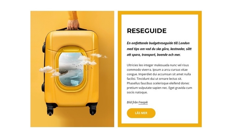 Världsreseguide HTML-mall