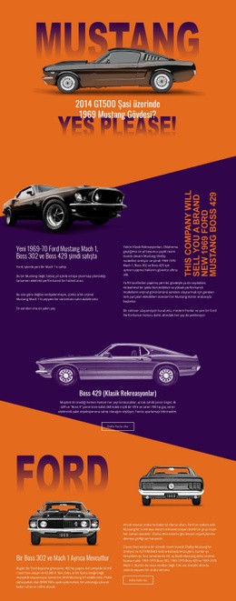 Mustang - Özel HTML5 Şablonu