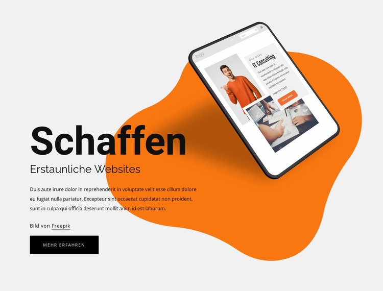 Erstelle erstaunliche Websites Website Builder-Vorlagen