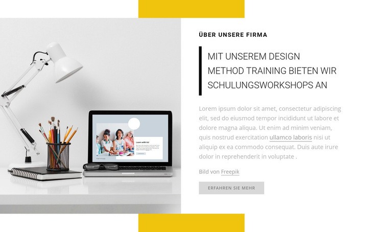 Wir bieten Schulungsworkshops an Website Builder-Vorlagen