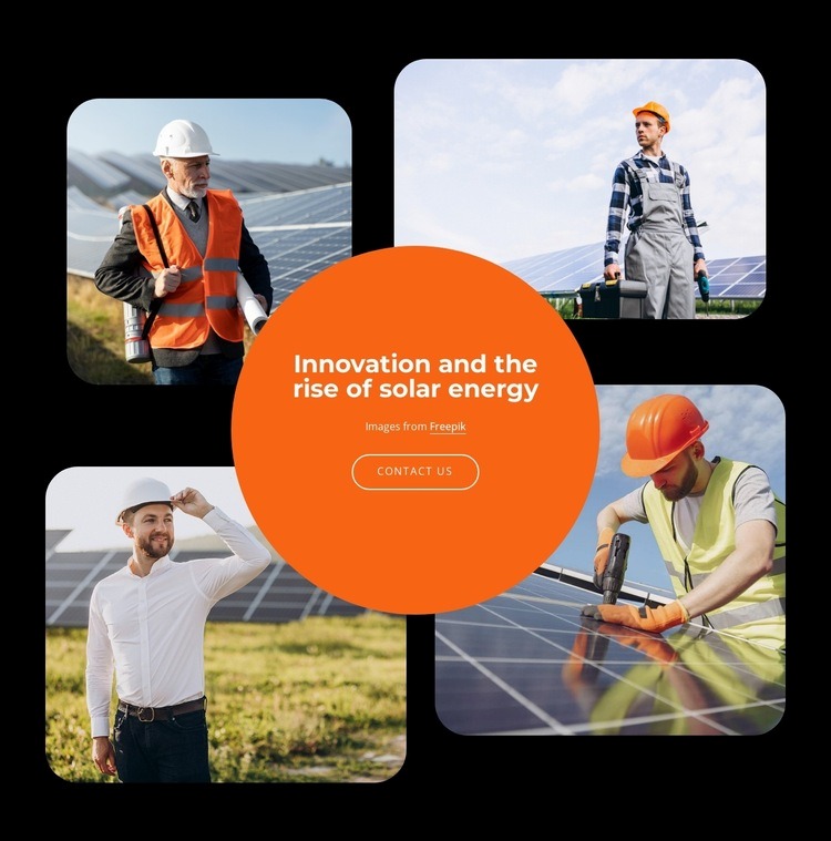 Innovations in solar energy Homepage Design