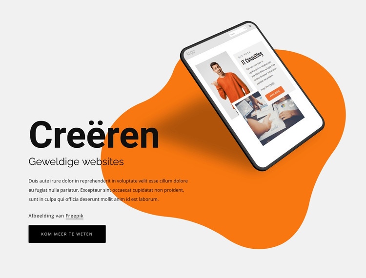 Maak geweldige websites Website Builder-sjablonen