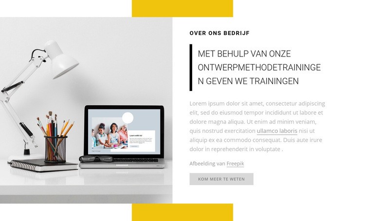 Wij verzorgen trainingsworkshops Website Builder-sjablonen