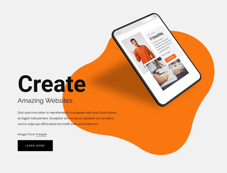 Create amazing websites One Page Template
