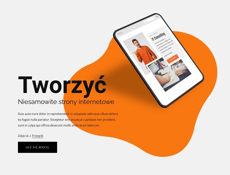 Twórz niesamowite strony internetowe Projekt strony internetowej