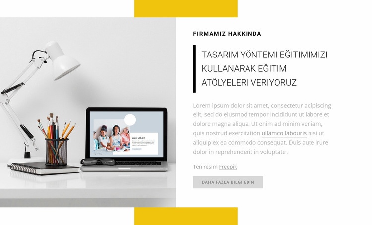 Eğitim atölyeleri sağlıyoruz Web sitesi tasarımı