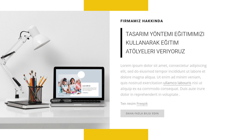 Eğitim atölyeleri sağlıyoruz WordPress Teması