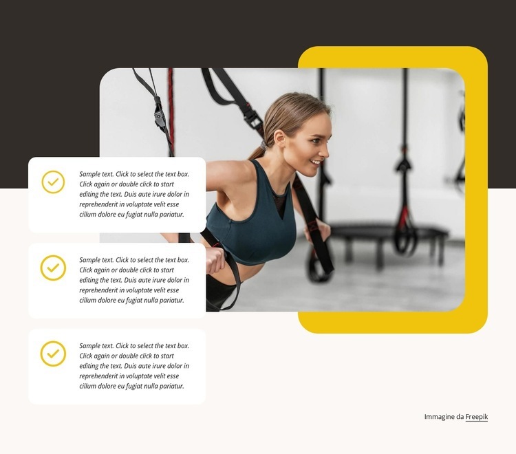 Allenamento da solo Mockup del sito web