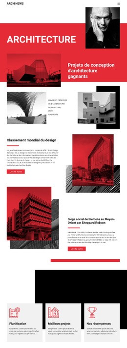 Design En Architecture : Modèle De Site Web D'Une Seule Page