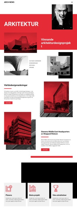 Design Inom Arkitektur - HTML-Sidmall