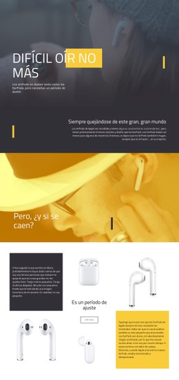 Página De Destino Premium Para Mejores Auriculares