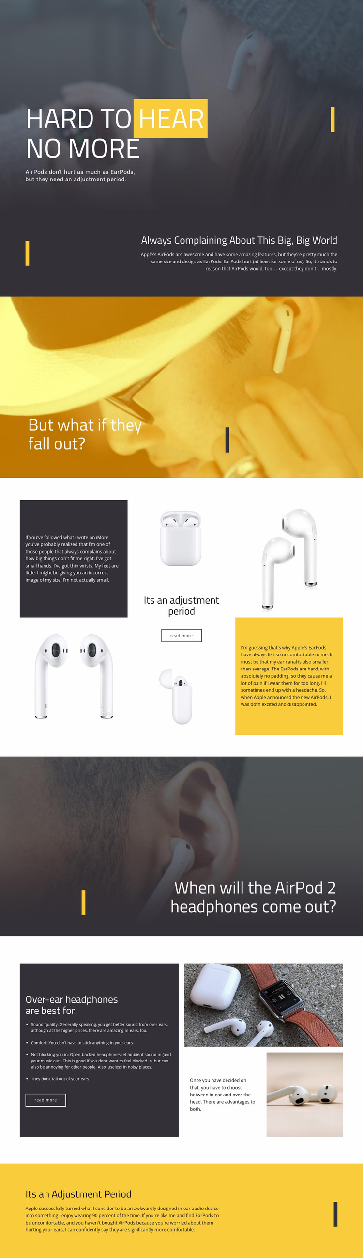 Best Headphones Web Page Design