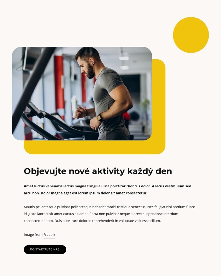 Objevujte nové aktivity každý den Šablona CSS