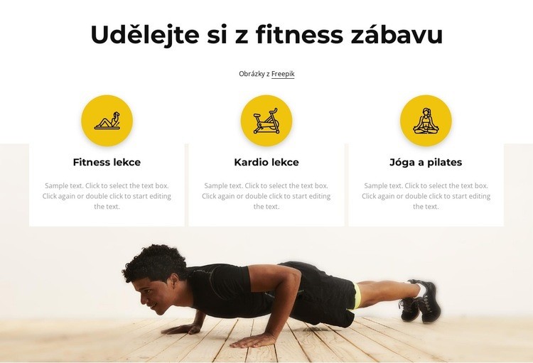 Hodiny fitness a kardio Šablona webové stránky