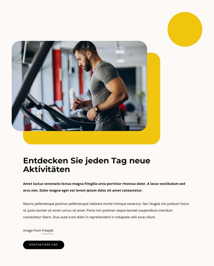 Entdecken Sie jeden Tag neue Aktivitäten CSS-Vorlage