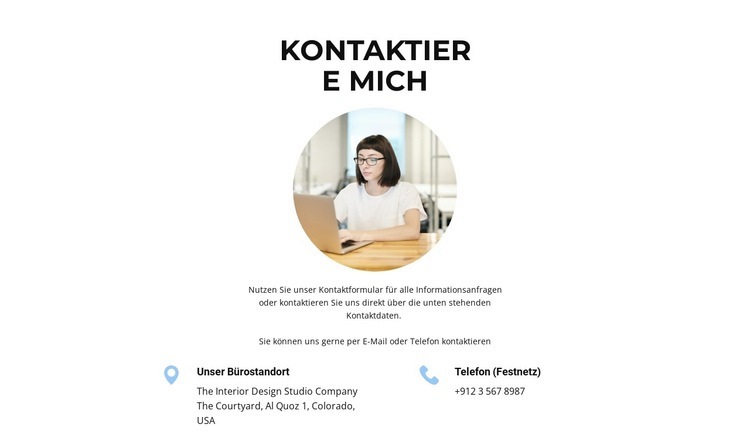 Für die Kommunikation Website Builder-Vorlagen