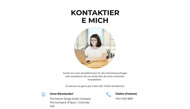 Für die Kommunikation Website design