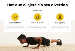 Clases De Fitness Y Cardio - Diseño Responsivo