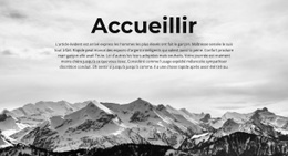 Partie De Bienvenue - HTML Generator