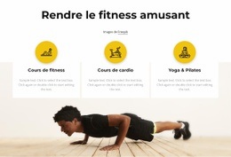 Cours De Fitness Et De Cardio - Modèle HTML5