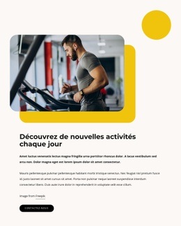 Découvrez Chaque Jour De Nouvelles Activités - Modèle HTML5 Professionnel