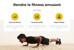 Cours De Fitness Et De Cardio : Modèle D'Amorçage D'Une Page