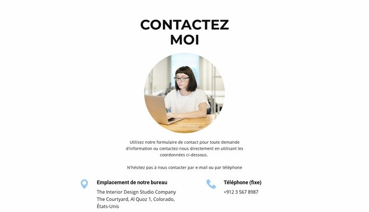 Pour la communication Page de destination