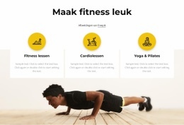 Fitness- En Cardiolessen - HTML5-Sjabloon