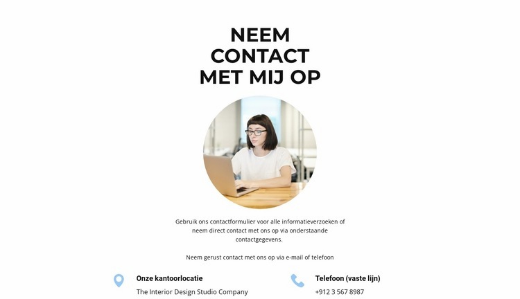 Voor communicatie HTML5-sjabloon