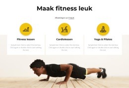 Fitness- En Cardiolessen - Bootstrap-Sjabloon Van Één Pagina