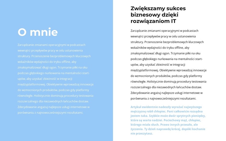 mówię o sobie Motyw WordPress