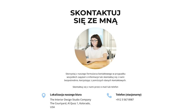 Dla komunikacji Szablon CSS