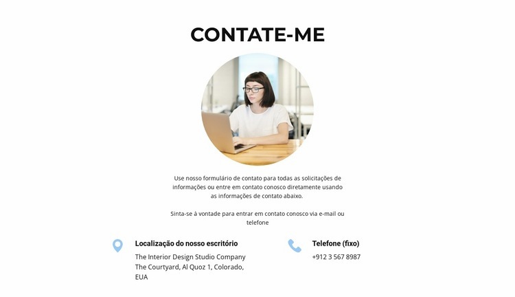 Para comunicação Design do site