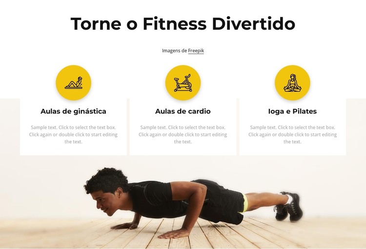 Aulas de ginástica e cardio Template CSS