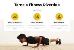 Aulas De Ginástica E Cardio - Modelo HTML5