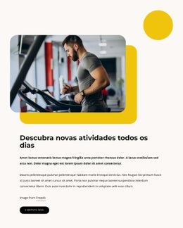 Descubra Novas Atividades Todos Os Dias - Modelo HTML5 Profissional