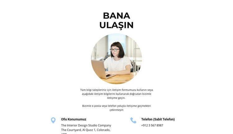 İletişim için Web Sitesi Oluşturucu Şablonları