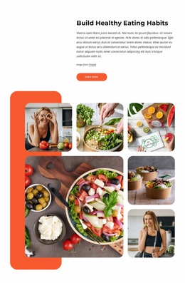 Guidelines For Healthy Eating Cooking Website Templates
