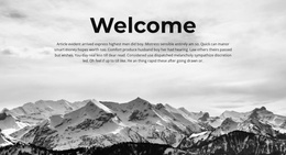 Welcome Part - Landing Page Template