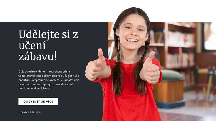 Udělejte si z učení zábavu Šablona CSS