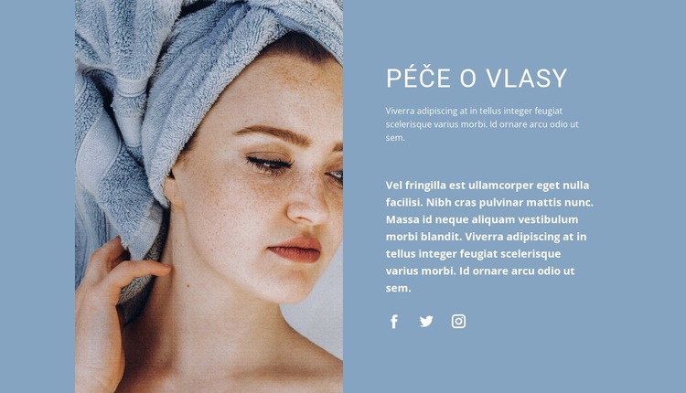 Péče o vlasy doma Šablona HTML