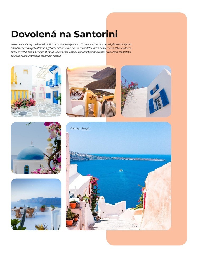 All inclusive dovolená na Santorini Šablona webové stránky