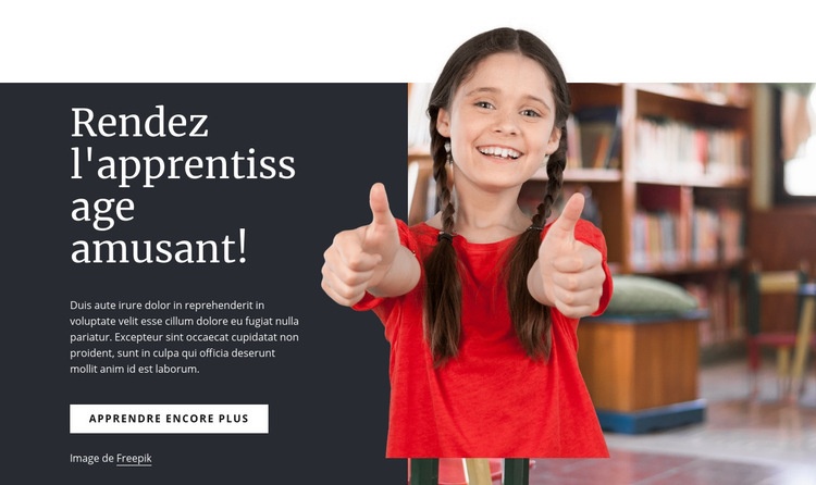 Rendre l'apprentissage amusant Modèle