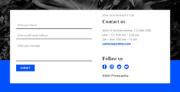 Contact With Us And Follow Us Static Site Generator