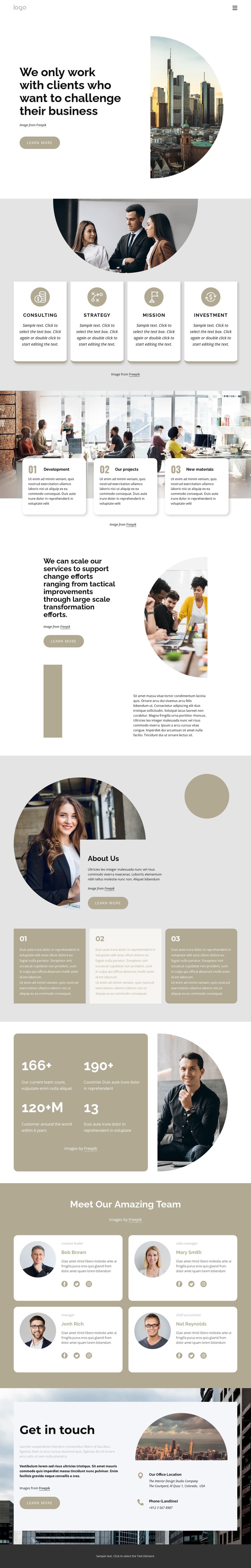 Customer success consultants HTML5 Template