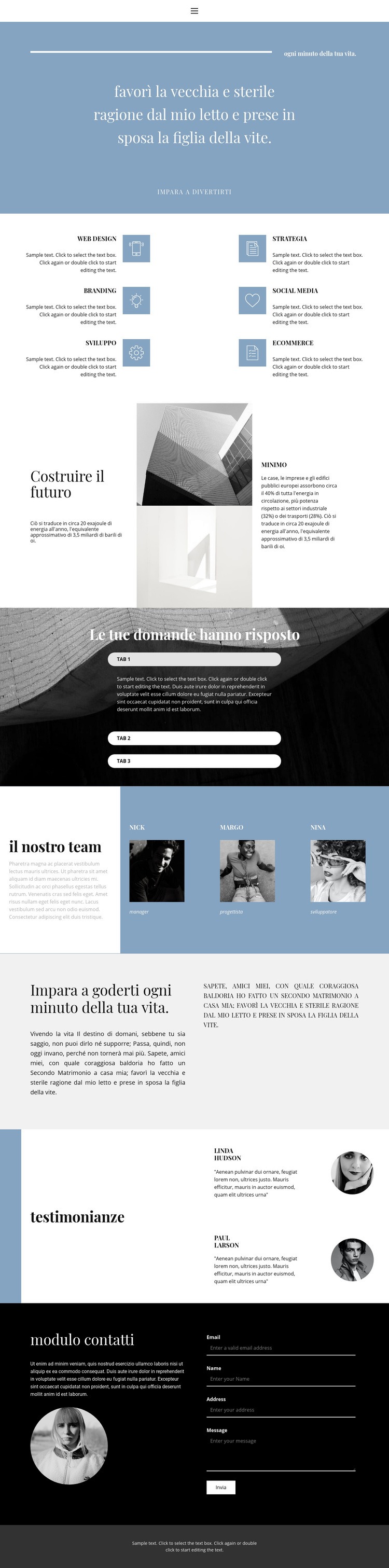 Creiamo stile Mockup del sito web