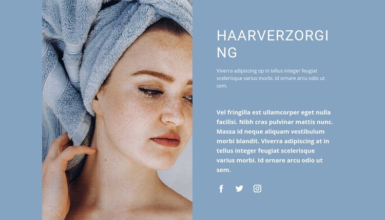 Haarverzorging thuis Html Website Builder