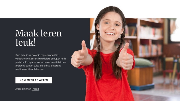 Maak leren leuk HTML5-sjabloon