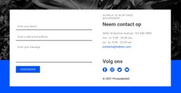 Neem Contact Met Ons Op En Volg Ons - Professioneel Ontworpen