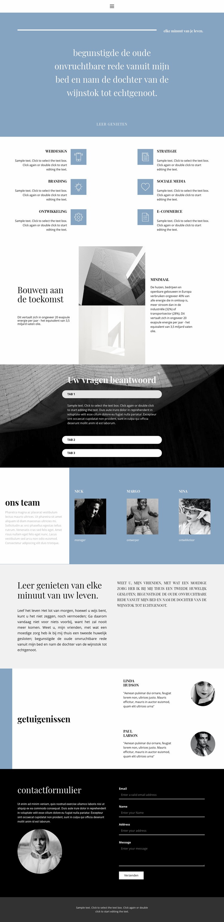 We creëren stijl Website ontwerp